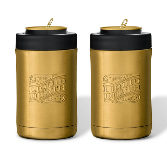 Death Metal Steel Can Cooler Set